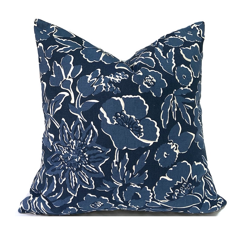 Zippered Indoor Pillow Covers Quickly Delivered, Budget-Friendly, Washable, Shades of Blue, You Choose image 2