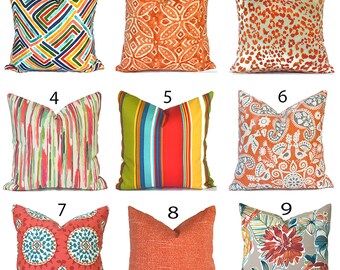 Outdoor Pillow Covers with Zippers, Easy-Use, Affordable Style, Swift Delivery!  Orange You Choose