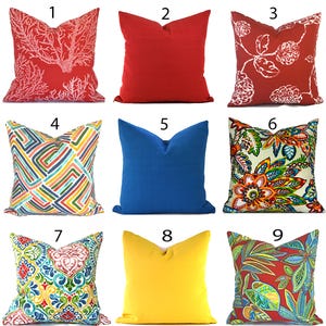 Outdoor Pillow Covers with Zippers, Easy-Use, Affordable Style, Swift Delivery!  Red You Choose