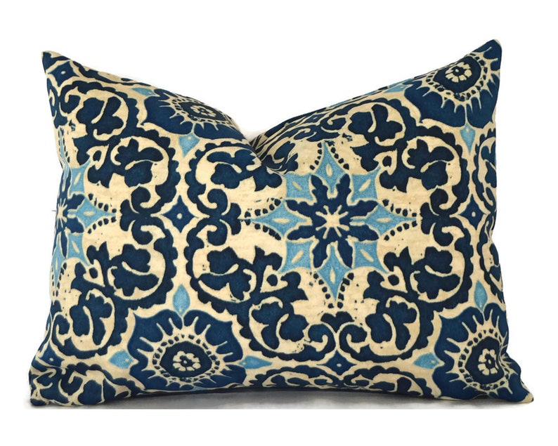Outdoor Pillow Covers Decorative Home Decor Navy Blue Designer Etsy
