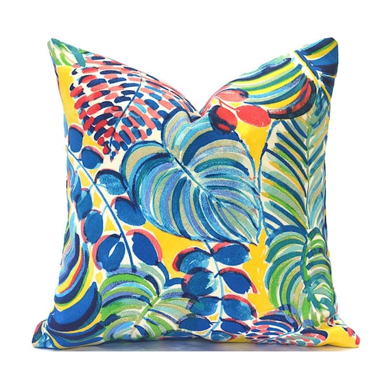 CLEARANCE 12x12 Outdoor Pillow Covers Decorative Tropical Palm Leaf Designer Beach Access Calypso Etsy Norway