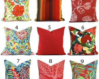 Outdoor Pillow Covers with Zippers, Easy-Use, Affordable Style, Swift Delivery!  Red You Choose