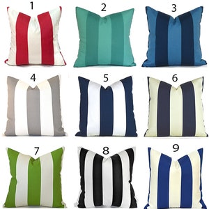 Outdoor Pillow Covers with Zippers, Easy-Use, Affordable Style, Swift Delivery, Vertical Stripes, You Choose