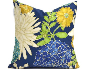 Indoor Pillow Covers Decorative Home Decor Blue Floral Designer Throw Pillow Covers Richloom St Moritz Caribbean