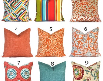 Outdoor Pillow Covers with Zippers, Easy-Use, Affordable Style, Swift Delivery!  Orange You Choose