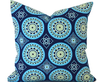 Outdoor Pillow Covers with Zippers, Easy to Use, Affordable Style, Swift Delivery!  Blue Sundial Navy