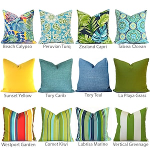 Decorative Outdoor Pillow Cover with Zippers, Easy to Use & Washable, Pick Your Favorites