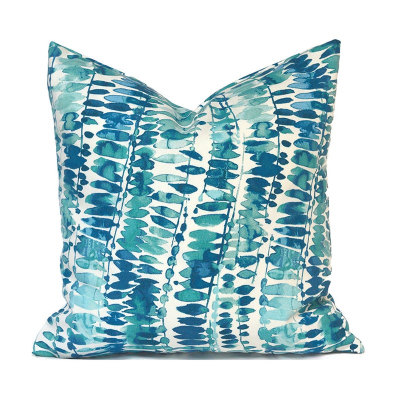 Outdoor Pillow Covers with Zippers, Easy-Use, Affordable Style, Swift Delivery Turquoise Navy Blue You Choose image 4