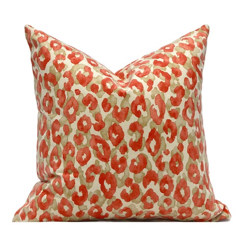 Indoor Pillow Covers Decorative Home Decor Coral Orange Etsy