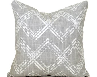 Indoor Farmhouse Pillow Covers with Zipper, Washable, Fast Shipping, Colton French Gray