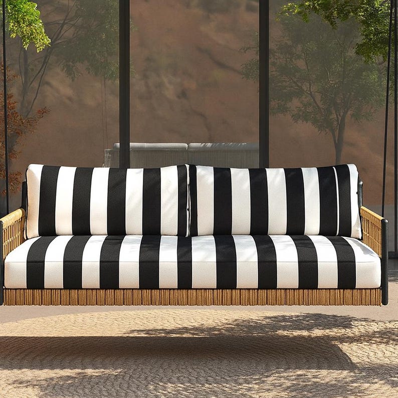 Outdoor Furniture Cushion Covers for Chairs, Benches, Porch Swings, Day Beds, Window Seats, Any Size, Any Fabric From Our Studio image 15