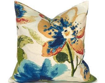 Outdoor Pillow Covers with Zipper, Washable, Quick Ship, Floral Alice Confetti