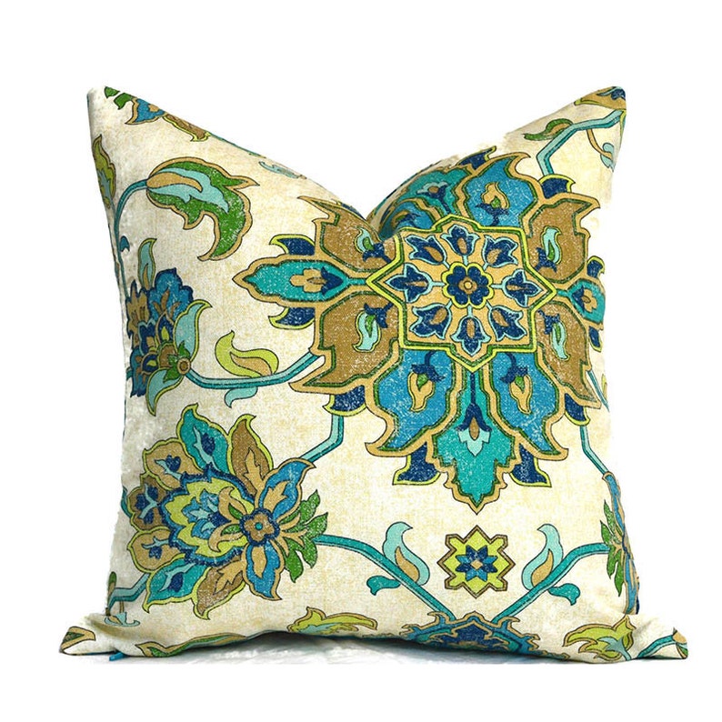 Indoor Pillow Covers Decorative Home Decor Green Floral Etsy