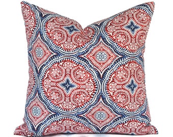 Zippered Outdoor Pillow Covers Quickly Delivered, Budget-Friendly, Blue and Red Besetta Nautical