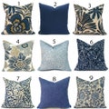 Indoor Navy Blue Zippered Pillow Covers, Fast Delivery, Affordable and Machine Washable, You Choose