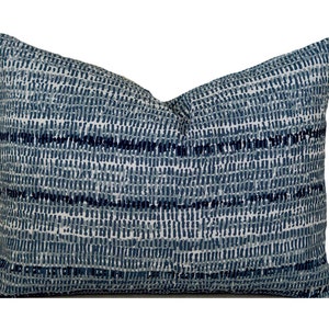 Outdoor Pillow Covers with Zippers, Affordable Home Decor, Easy to Use, Quick Delivery, Blue Caine Navy image 2