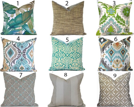 Outdoor Pillow Covers Any Size Decorative Home Decor Gray Tan Etsy