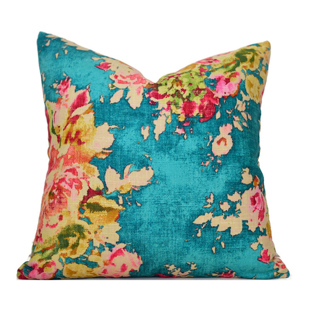 Indoor Pillow Covers Decorative Home Decor Turquoise Blue Etsy