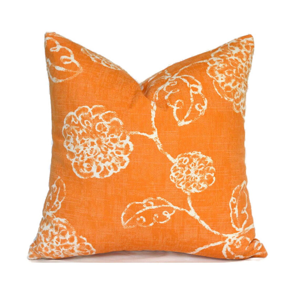 Indoor Pillow Covers Decorative Home Decor Orange Designer Etsy