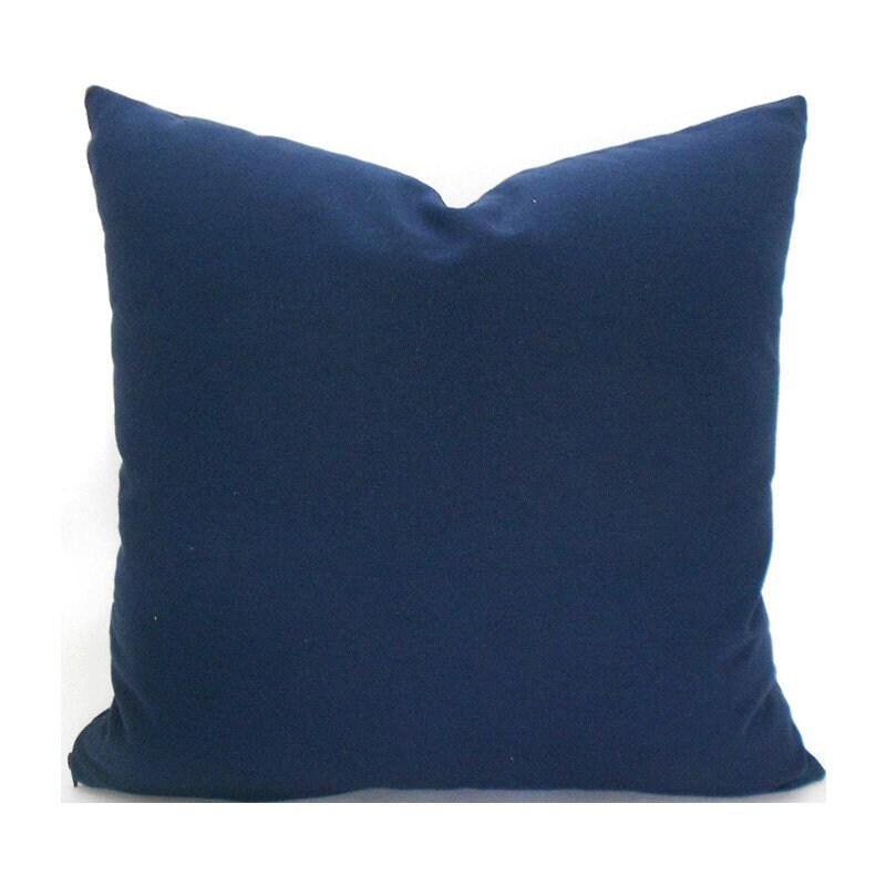 Indoor Navy Blue Pillow Covers Decorative Home Decor Cotton Etsy