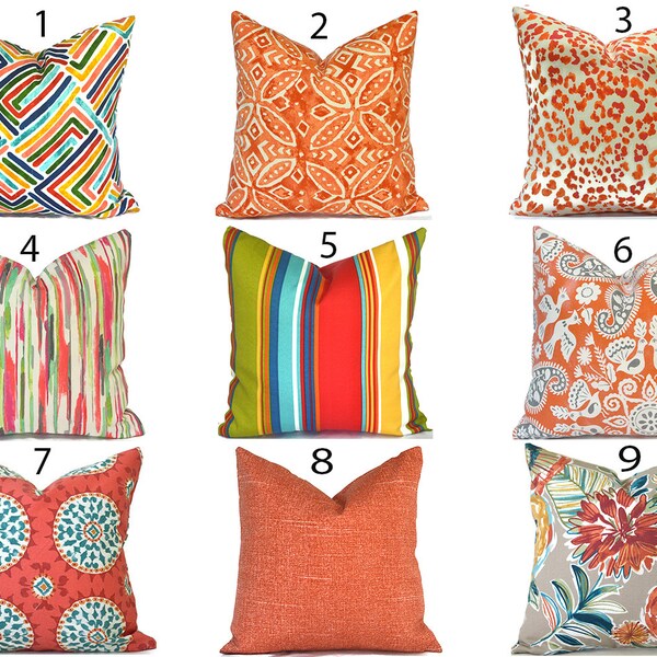 Burnt Orange Pillow Etsy