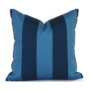 Outdoor Pillow Covers with Zippers, Affordable Home Decor, Easy to Use, Quick Delivery, Blue Stripe Preview Capri image 1