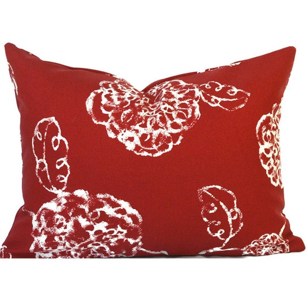CLEARANCE 16"x12" Outdoor Lumbar Pillow Cover Decorative Melbourne Red