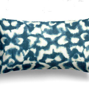 CLEARANCE  24&quot;X12&quot; Limited Edition Indoor Pillow Covers Decorative Home Decor Lumbar Velveteen Blue Green Melville Indigo