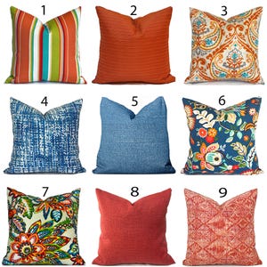 Decorative Outdoor Pillow Cover with Zippers, Easy to Use & Washable, Pick Your Favorites