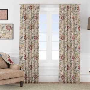 Curtains 2 Panels Each 50&quot; wide / Any Length / Custom Made Rod Pocket Window Treatments in Tradewinds Tropical