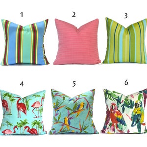 Decorative Outdoor Pillow Covers with Zippers, Budget-Friendly and Quick Delivery, Blue Birds, You Choose