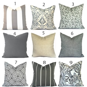 Decorative Outdoor Pillow Covers with Zippers, Budget-Friendly and Quick Delivery, Grey You Choose