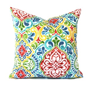 Outdoor Pillow Covers with Zippers, Easy to Change, Affordable Style, Quick Shipping, Fiorella Multi