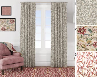 Gordijnen 2 panelen, elk 50" breed / elke lengte / op maat gemaakte roede-pocketraambekleding