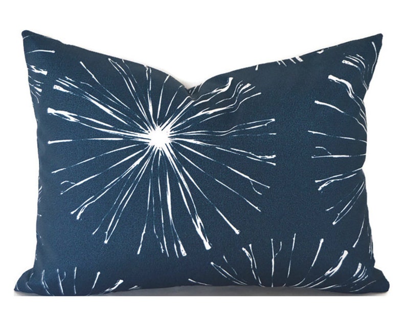 Outdoor Pillow Covers Decorative Home Decor Navy Blue Fire Etsy