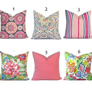 Decorative Outdoor Pillow Covers with Zippers, Budget-Friendly and Quick Delivery, Pink You Choose image 1