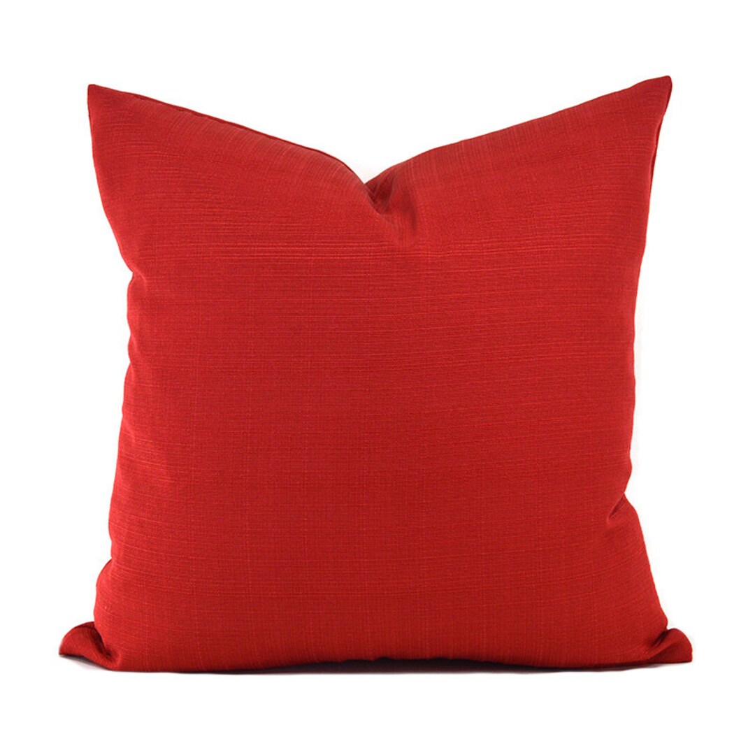 Indoor Pillow Covers Decorative Home Decor Solid Red Holiday Etsy