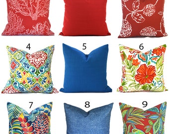 Outdoor Pillow Covers with Zippers, Easy-Use, Affordable Style, Swift Delivery!  Red You Choose