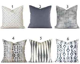 Indoor Pillow Covers Decorative Home Decor Grey Designer Throw Pillow You Choose Gray