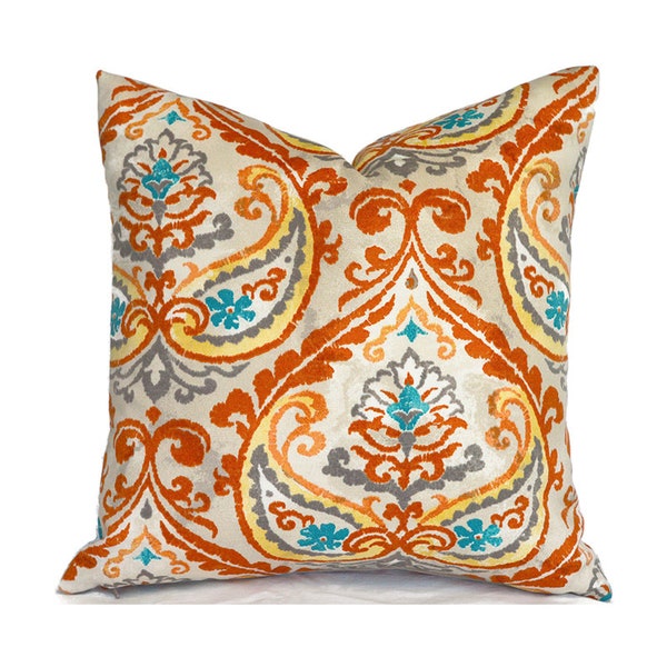 Outdoor Pillow Covers with Zippers, Easy to Change, Affordable Style, Quick Shipping, Orange Summer Terracotta