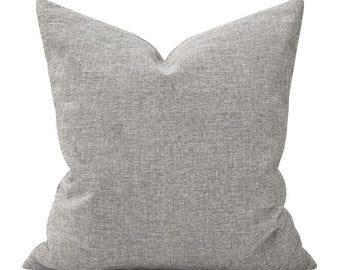 Taupe Indoor Throw Pillow Cover , Washable Designer Fabric With Matching Zippers, Dodworth Cobble