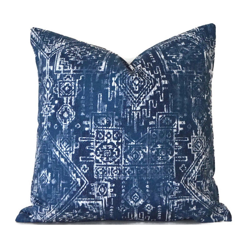 Indoor Pillow Covers Decorative Home Decor Navy Blue Bohemian Etsy