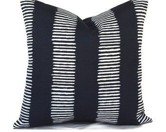 Sale 12"x12" Outdoor Pillow Cover Decorative Dash Navy