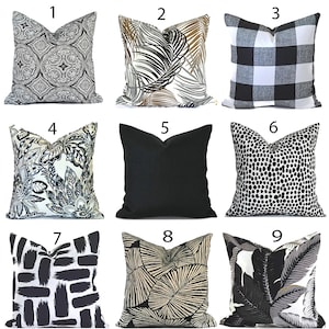 Outdoor Pillow Covers with Zippers, Easy-Use, Affordable Style, Swift Delivery!  Black You Choose