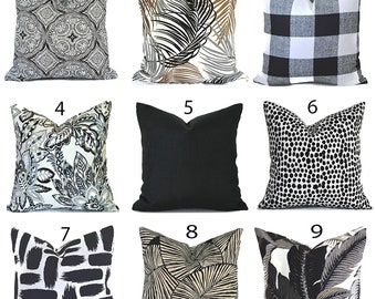 Outdoor Pillow Covers with Zippers, Easy-Use, Affordable Style, Swift Delivery!  Black You Choose