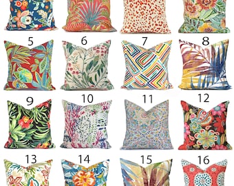 Outdoor Pillow Cover with Zippers, Easy to Use & Washable, Pick Your Favorite Florals