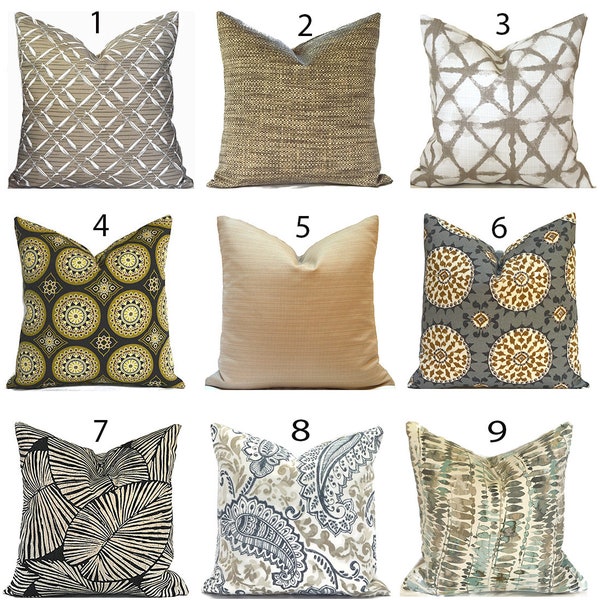 Outdoor Pillow Covers with Zippers, Easy-Use, Affordable Style, Swift Delivery! Browns and Tans You Choose