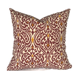 Indoor Pillow Covers with Zipper, Washable, Quick Ship, Red Srilanka Harvest