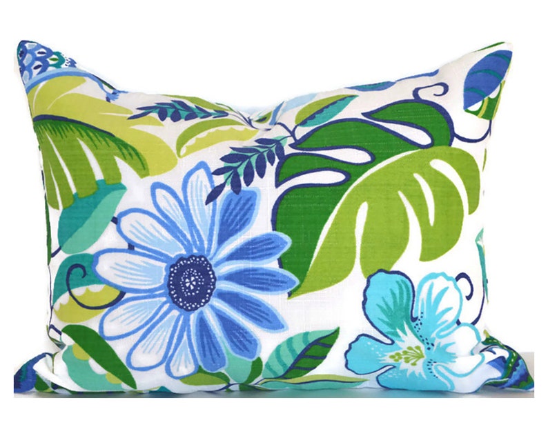 Outdoor Pillow Covers Decorative Home Decor Green Blue Pillow Etsy