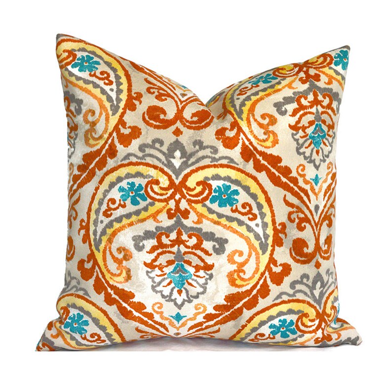 Outdoor Pillow Covers Decorative Home Decor Red Orange Etsy